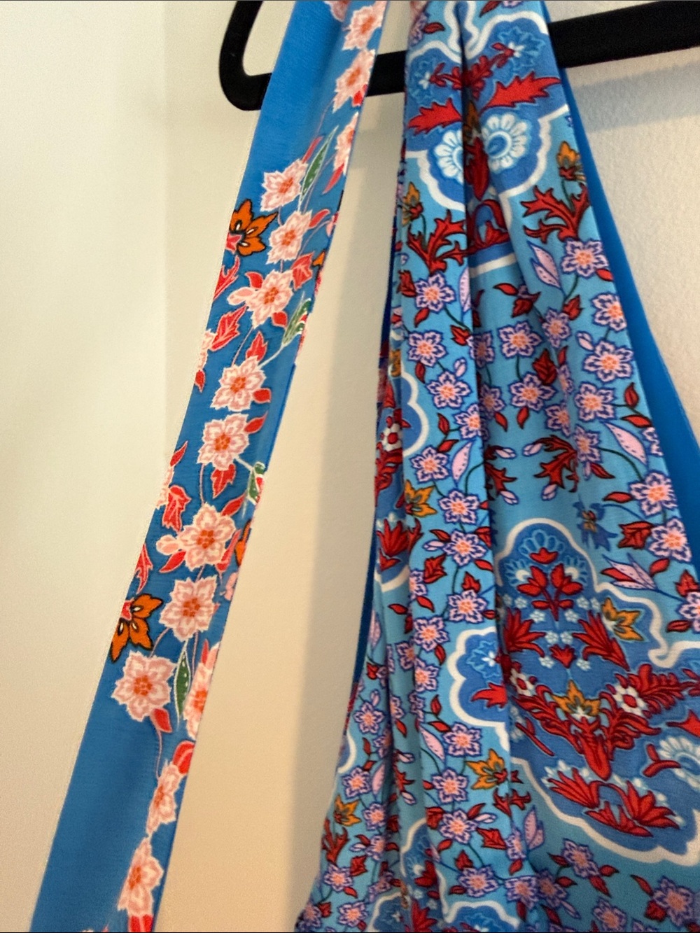 Sandro Blue Floral V-Neck Maxi Dress - Picture 3 of 4